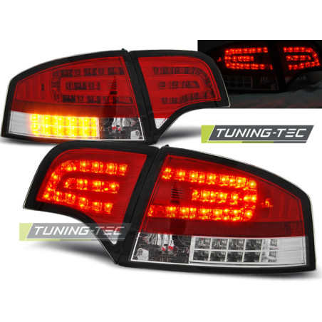 Fanali Posteriori LED Rosso/bianco per Audi A4 B7 11/2004-03/2008 (Cod. TT-LDAU70)