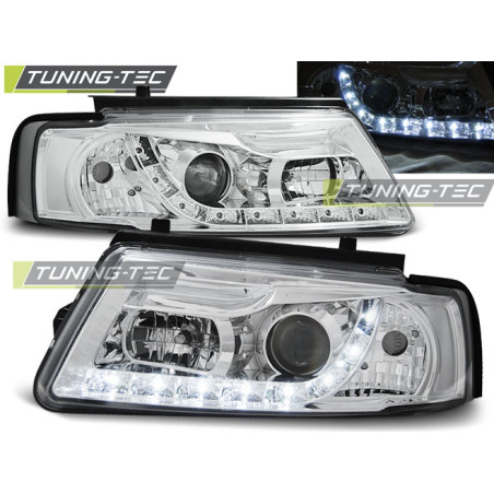 Fari Anteriori Luci Diurne Cromato per Volkswagen Passat B5 11/1996-08/2000 (Cod. TT-LPVWE6)