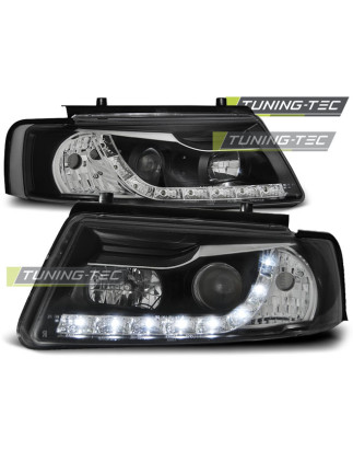 Fari Anteriori Luci Diurne Nero per Volkswagen Passat B5 11/1996-08/2000 (Cod. TT-LPVWE7)