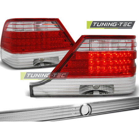 Fanali Posteriori LED Rosso/bianco per Mercedes-Benz W140 1995-10/1998 (Cod. TT-LDME30)