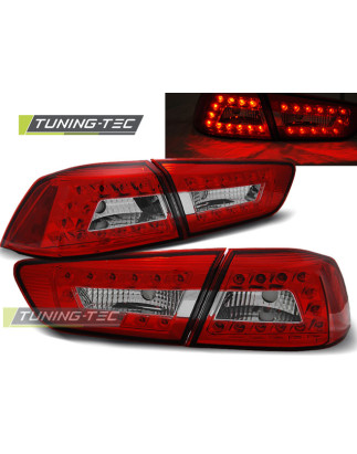 Fanali Posteriori LED Rosso/bianco per Mitsubishi Lancer 8 2008-2011 (Cod. TT-LDMI04)