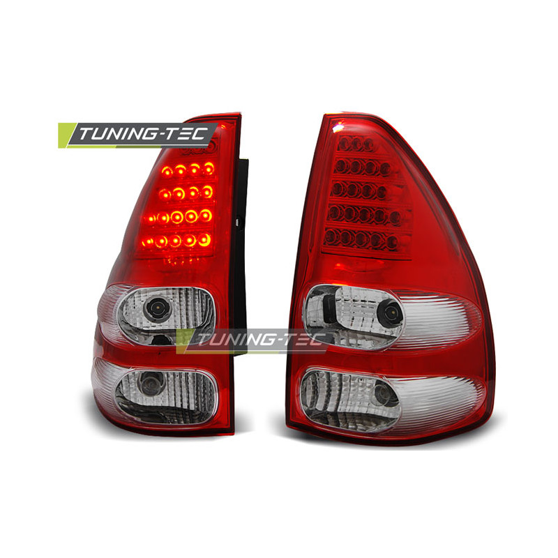 Fanali Posteriori LED Rosso/bianco per Toyota Land Cruiser 120 2003-2009 (Cod. TT-LDTO07)