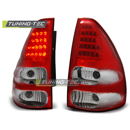 Fanali Posteriori LED Rosso/bianco per Toyota Land Cruiser 120 2003-2009 (Cod. TT-LDTO07)
