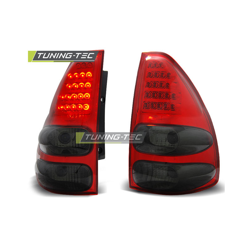 Fanali Posteriori LED Rosso Fumé per Toyota Land Cruiser 120 2003-2009 (Cod. TT-LDTO08)