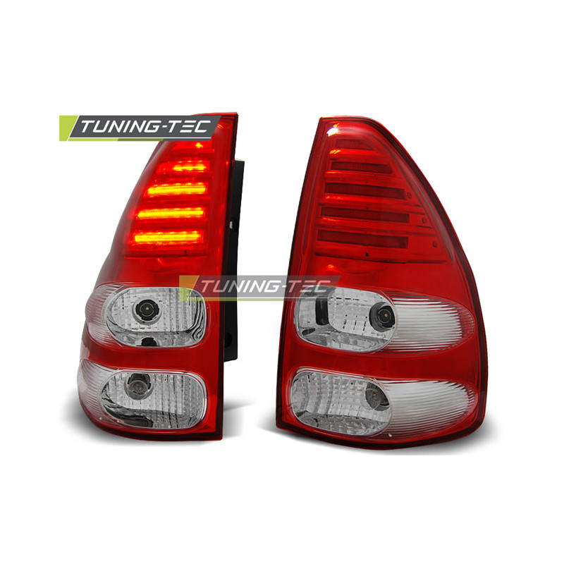 Fanali Posteriori LED Rosso/bianco per Toyota Land Cruiser 120 2003-2009 (Cod. TT-LDTO10)