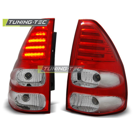 Fanali Posteriori LED Rosso/bianco per Toyota Land Cruiser 120 2003-2009 (Cod. TT-LDTO10)