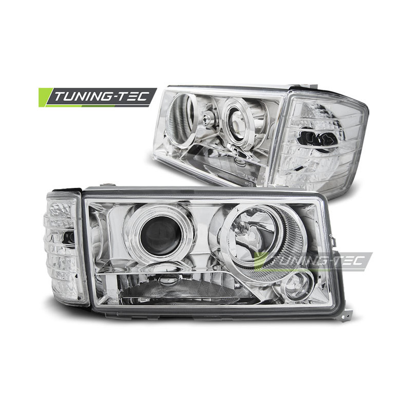 Fari Anteriori Cromato per Mercedes-Benz 190 W201/190 12/1982-05/1993 (Cod. TT-LPME45)