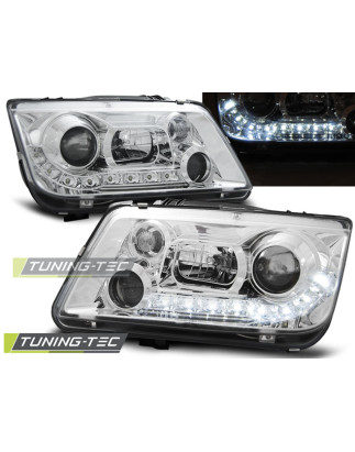 Fari Anteriori Luci Diurne Cromato per Volkswagen Bora 09/1998-05/2005 (Cod. TT-LPVWE8)