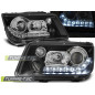 Fari Anteriori Luci Diurne Nero per Volkswagen Bora 09/1998-05/2005 (Cod. TT-LPVWE9)
