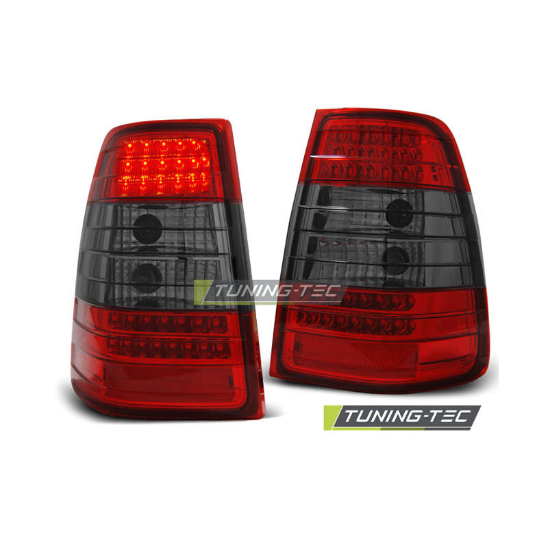 Fanali Posteriori LED Rosso Fumé per Mercedes-Benz W124 Classe E 09/1985-1995 (Cod. TT-LDME26)