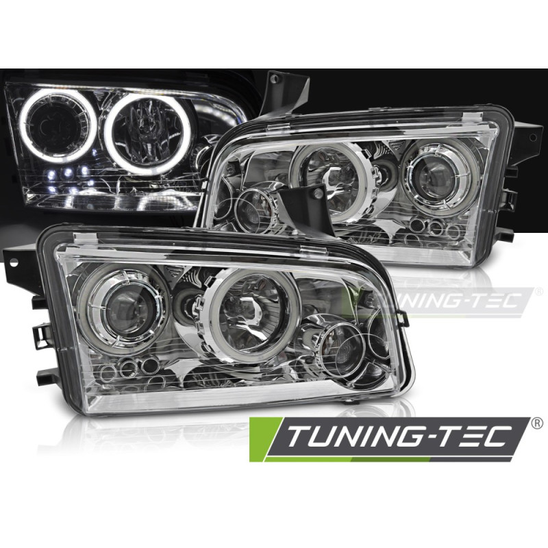 Fari Anteriori Angel Eyes per Dodge Charger Lx Ccfl 2006-2010 (Cod. TT-LPDO11)