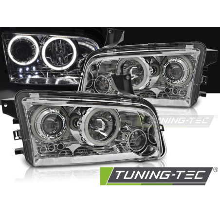 Fari Anteriori Angel Eyes per Dodge Charger Lx Ccfl 2006-2010 (Cod. TT-LPDO11)