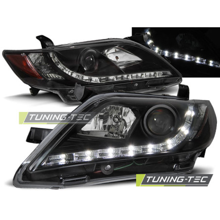 Fari Anteriori con Luci Diurne Luci Diurne Nero per Toyota Camry 6 Xv40 2006-2009 (Cod. TT-LPTO16)