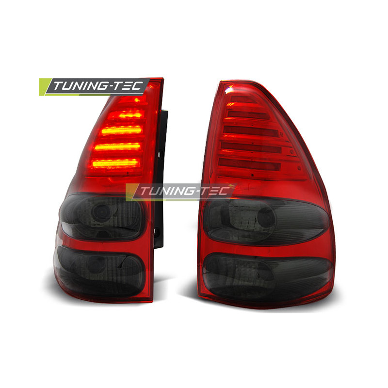 Fanali Posteriori LED Rosso Fumé per Toyota Land Cruiser 120 2003-2009 (Cod. TT-LDTO11)