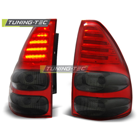 Fanali Posteriori LED Rosso Fumé per Toyota Land Cruiser 120 2003-2009 (Cod. TT-LDTO11)