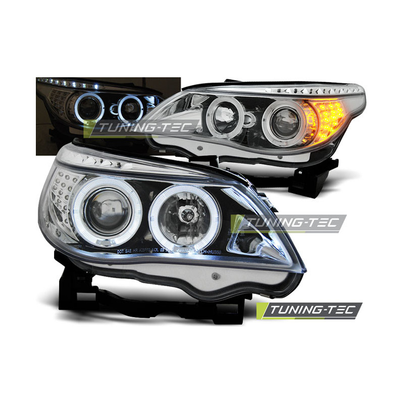 Fari Anteriori Angel Eyes per BMW E60/E61 2003-2007 (Cod. TT-LPBM93)