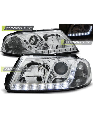 Fari Anteriori Luci Diurne Cromato per Volkswagen Passat 3BG B5 Fl 09/2000-03/2005 (Cod. TT-LPVW55)
