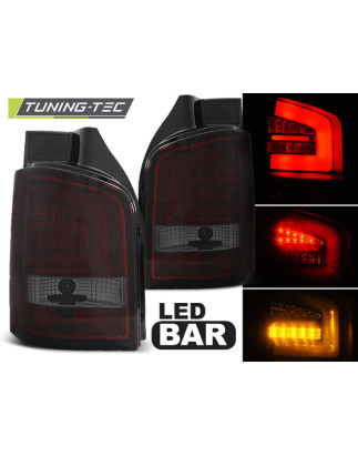 Fanali Posteriori LED Rosso Fumé per Volkswagen T5 04/2010-2015 (Cod. TT-LDVW99)