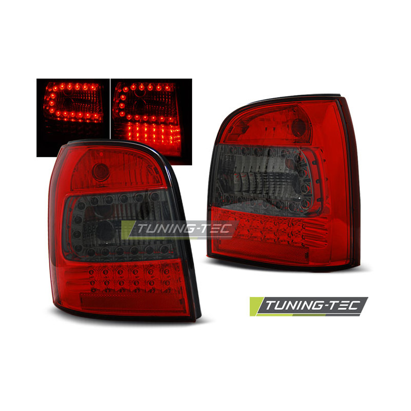 Fanali Posteriori LED Rosso Fumé per Audi A4 Avant 1994-2001 (Cod. TT-LDAU94)