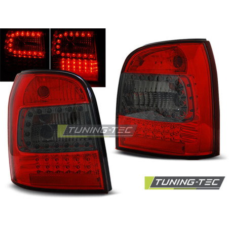 Fanali Posteriori LED Rosso Fumé per Audi A4 Avant 1994-2001 (Cod. TT-LDAU94)