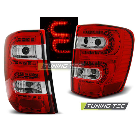 Fanali Posteriori LED Rosso/bianco per Chrysler Jeep Grand Cherokee 1999-05/2005 (Cod. TT-LDCH08)