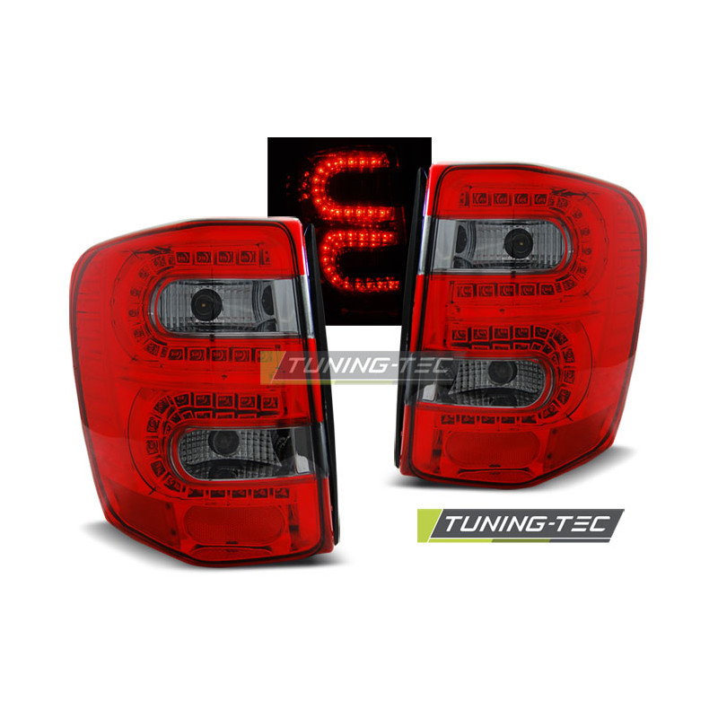 Fanali Posteriori LED Rosso Fumé per Chrysler Jeep Grand Cherokee 1999-05/2005 (Cod. TT-LDCH09)