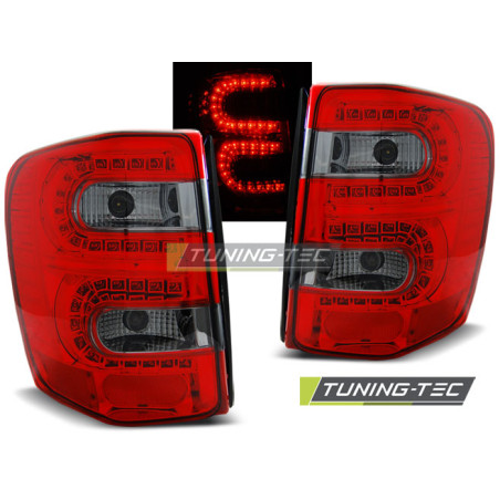 Fanali Posteriori LED Rosso Fumé per Chrysler Jeep Grand Cherokee 1999-05/2005 (Cod. TT-LDCH09)