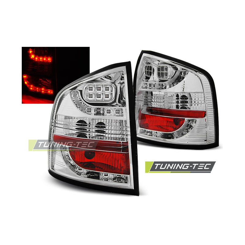 Fanali Posteriori LED Cromato per Skoda Octavia Ii 2004-2012 (Cod. TT-LDSK01)
