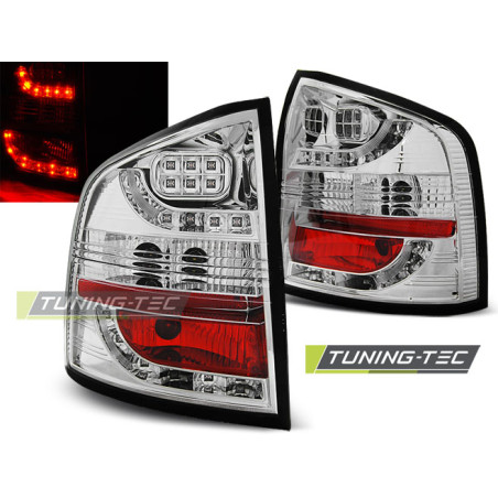Fanali Posteriori LED Cromato per Skoda Octavia Ii 2004-2012 (Cod. TT-LDSK01)