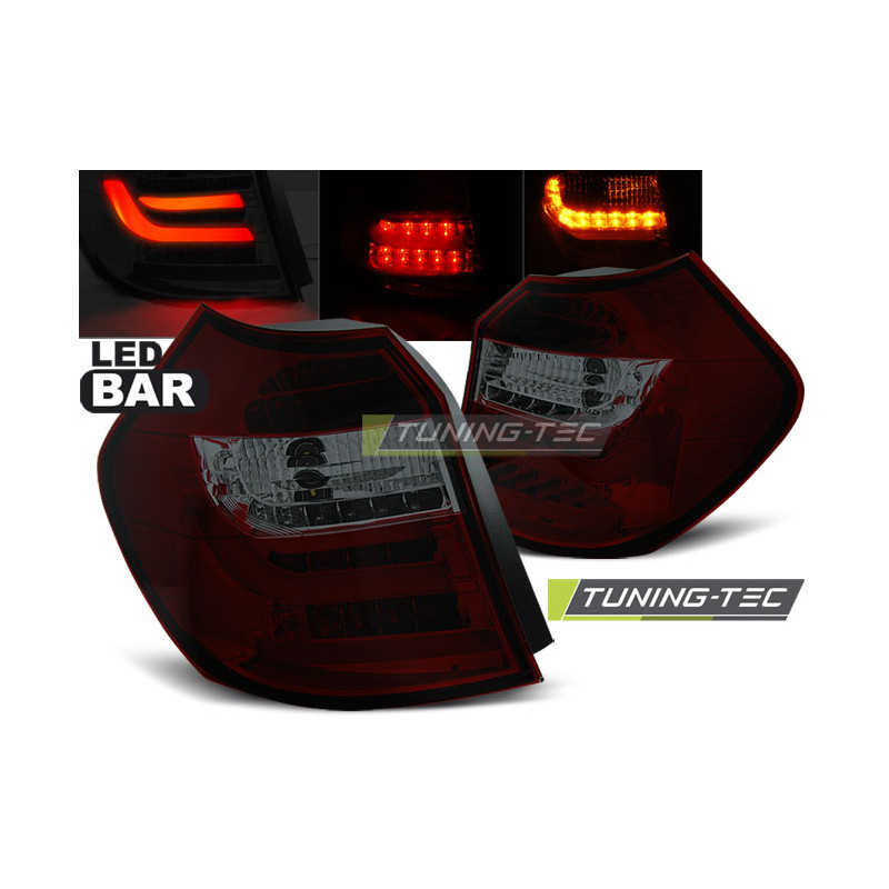 Fanali Posteriori LED Rosso Fumé per BMW E87 2004-08/2007 (Cod. TT-LDBM83)