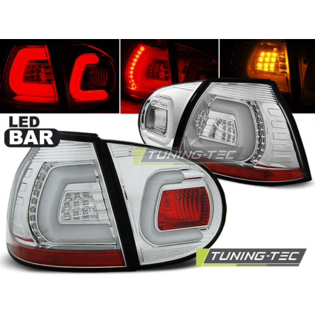 Fanali Posteriori LED Cromato per Volkswagen Golf 5 10/2003-2009 (Cod. TT-LDVWA1)