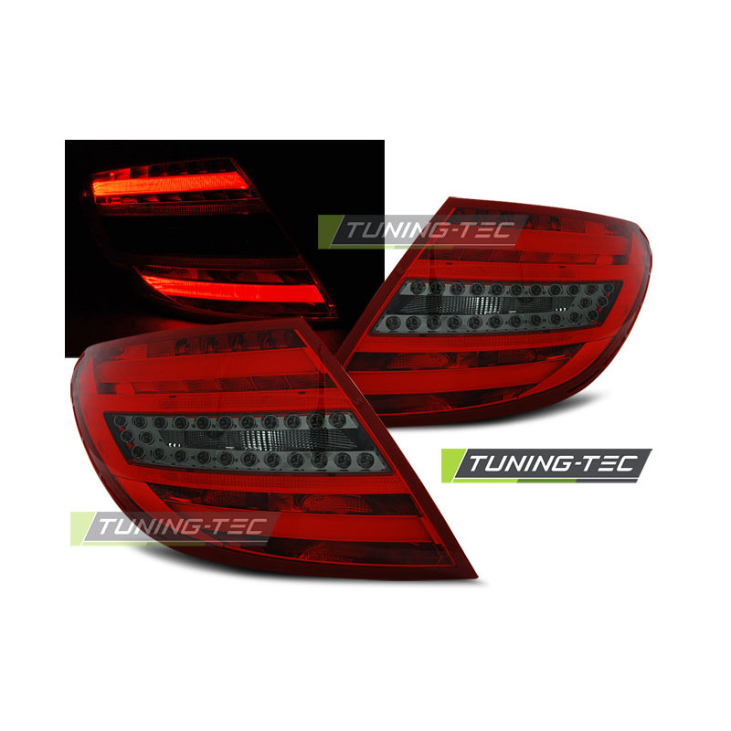 Fanali Posteriori LED Rosso Fumé per Mercedes-Benz Classe C W204 2007-2010 (Cod. TT-LDME66)
