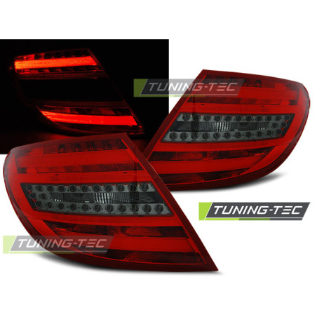 Fanali Posteriori LED Rosso Fumé per Mercedes-Benz Classe C W204 2007-2010 (Cod. TT-LDME66)