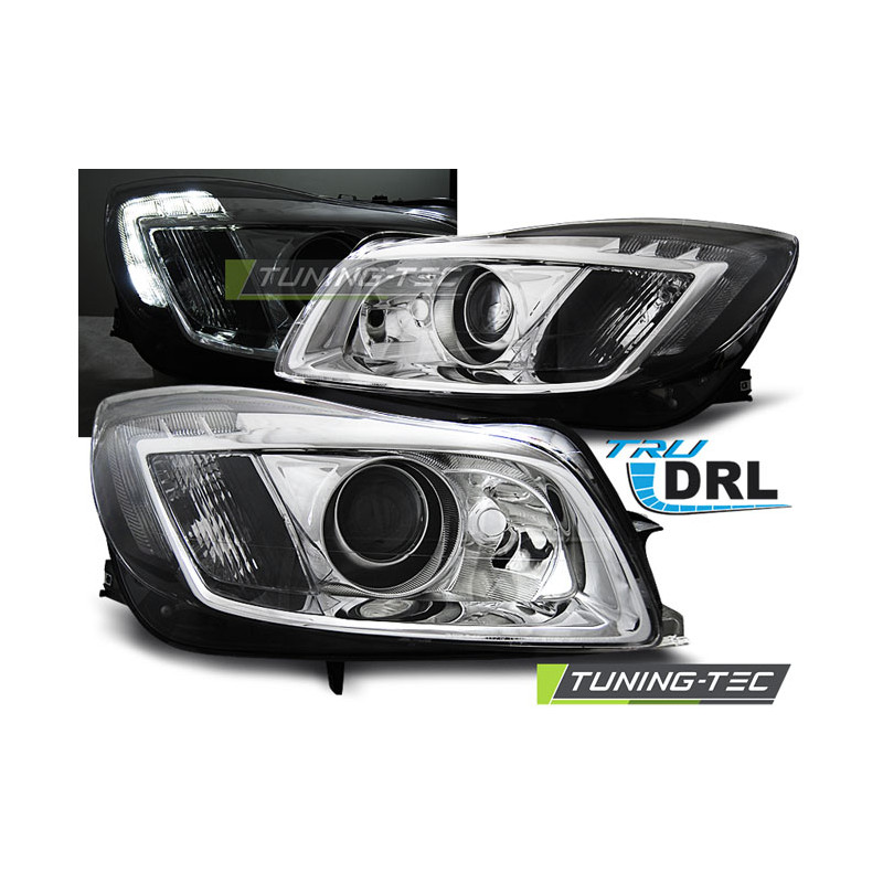 Fari Anteriori con Luci Diurne Luci Diurne DRL Cromato per Opel Insignia Tru 2008-2012 (Cod. TT-LPOP