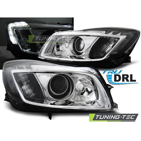 Fari Anteriori con Luci Diurne Luci Diurne DRL Cromato per Opel Insignia Tru 2008-2012 (Cod. TT-LPOP