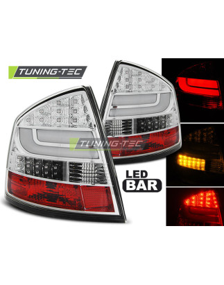 Fanali Posteriori LED Cromato per Skoda Octavia Ii 2004-2012 (Cod. TT-LDSK10)