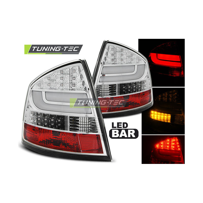 Fanali Posteriori LED Cromato per Skoda Octavia Ii 2004-2012 (Cod. TT-LDSK10) Fanali Posteriori LED Cromato per Skoda Octavia Ii 2004-2012 (Cod. TT-LDSK10)