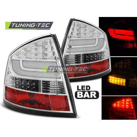 Fanali Posteriori LED Cromato per Skoda Octavia Ii 2004-2012 (Cod. TT-LDSK10)
