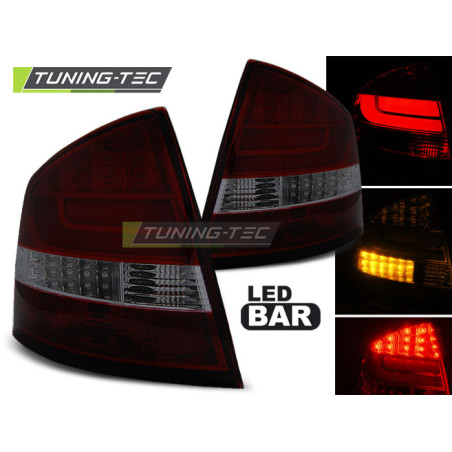 Fanali Posteriori LED Rosso Fumé per Skoda Octavia Ii 2004-2012 (Cod. TT-LDSK12)