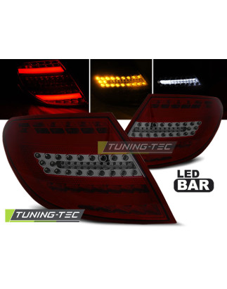 Fanali Posteriori LED Rosso Fumé per Mercedes-Benz Classe C W204 2007-2010 (Cod. TT-LDME72)