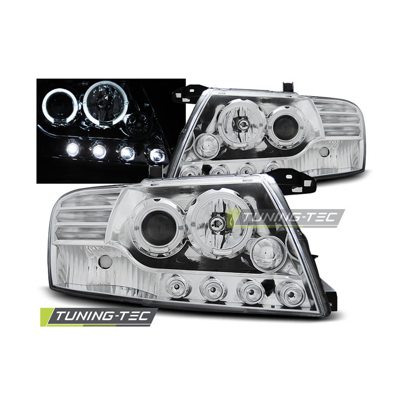 Fari Anteriori Angel Eyes per Mitsubishi Pajero V60 2000-2006 (Cod. TT-LPMI07)
