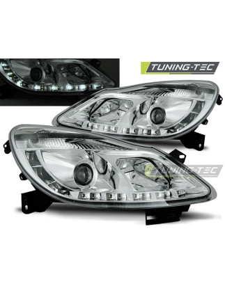 Fari Anteriori con Luci Diurne Luci Diurne Cromato per Opel Corsa D 04/2006-2011 (Cod. TT-LPOP49)