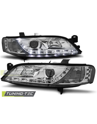Fari Anteriori con Luci Diurne Luci Diurne Cromato per Opel Vectra B 11/1995-12/1998 (Cod. TT-LPOP53