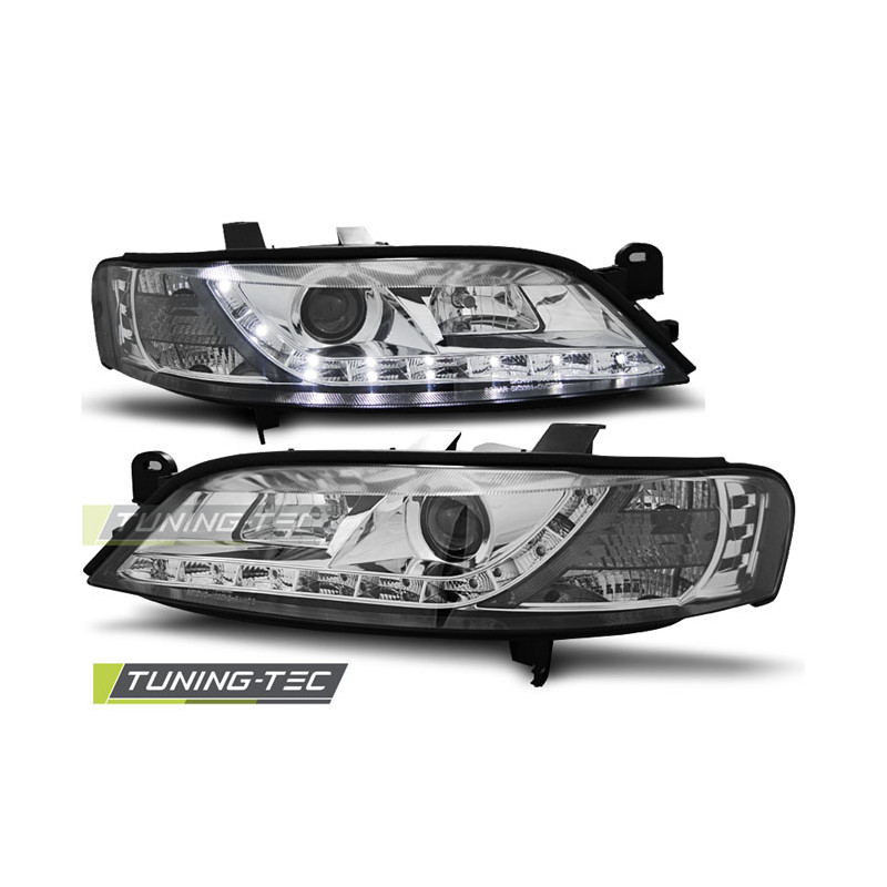 Fari Anteriori con Luci Diurne Luci Diurne Cromato per Opel Vectra B 11/1995-12/1998 (Cod. TT-LPOP53