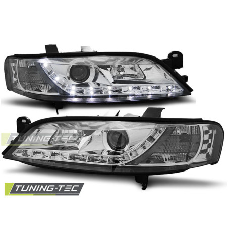 Fari Anteriori con Luci Diurne Luci Diurne Cromato per Opel Vectra B 11/1995-12/1998 (Cod. TT-LPOP53