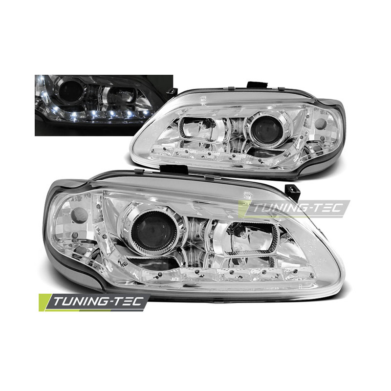 Fari Anteriori con Luci Diurne Luci Diurne Cromato per Renault Megane/scenic 1996-02/1999 (Cod. TT-L
