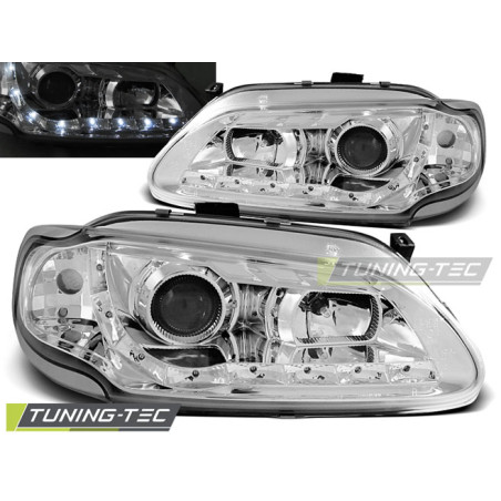 Fari Anteriori con Luci Diurne Luci Diurne Cromato per Renault Megane/scenic 1996-02/1999 (Cod. TT-L