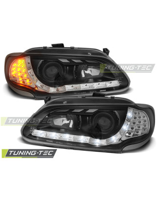 Fari Anteriori con Luci Diurne Luci Diurne Nero per Renault Megane/scenic 1996-02/1999 (Cod. TT-LPRE