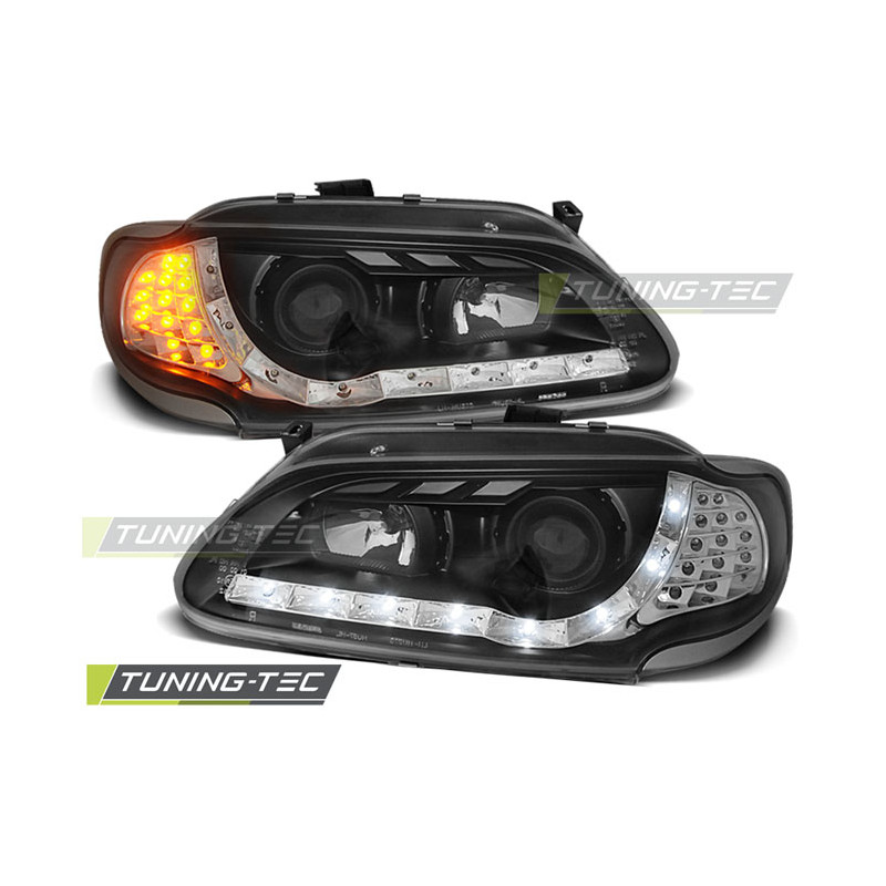 Fari Anteriori con Luci Diurne Luci Diurne Nero per Renault Megane/scenic 1996-02/1999 (Cod. TT-LPRE Fari Anteriori con Luci Diurne Luci Diurne Nero per Renault Megane/scenic 1996-02/1999 (Cod. TT-LPRE
