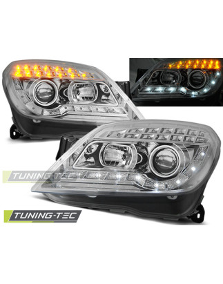 Fari Anteriori con Luci Diurne Luci Diurne Cromato per Opel Astra H 03/2004-2010 (Cod. TT-LPOP51)